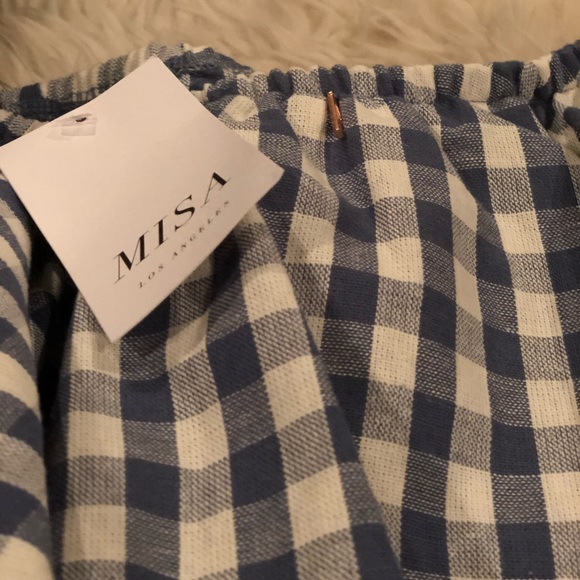 ๐ NWT Misa Los Angeles Belu Gingham Mini Dress- S - Picture 4 of 5